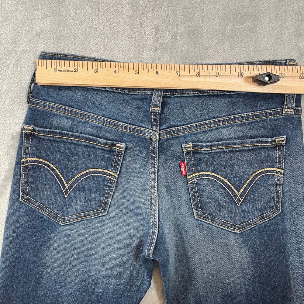 Levis Jeans Womens 24x32 518 Superlow Bootcut Medium Wash Low Rise Denim Flare - Picture 7 of 7